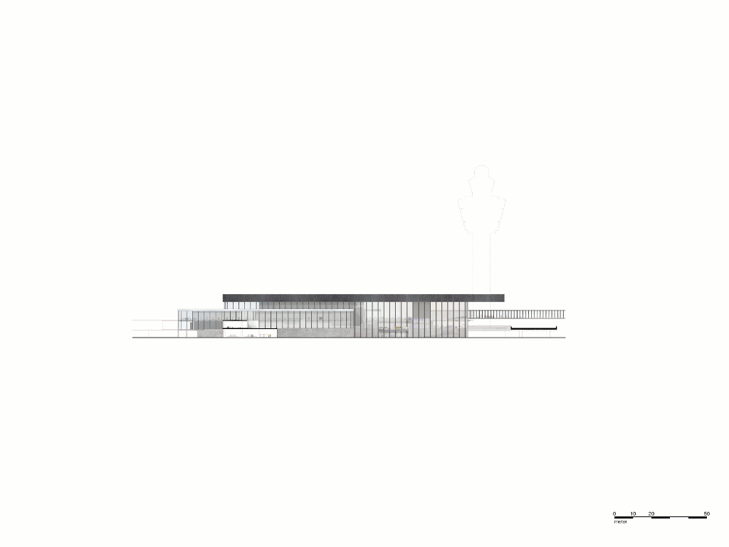 02_Amsterdam Airport Schiphol Terminal_Elevation_North East